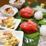 千松しま - ハゼ、アオリイカ、メバチマグロ、渡り蟹、秋刀魚の糠漬け（2012/11）