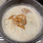 つけ麺処つぼや - 鶏白湯つけ麺のスープ
