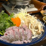 日本酒とおばんざい 霧の楽庵 - 桜鯛のしゃぶしゃぶ