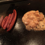 お好み焼き　かっつん - 各種ソーセージとホタテチーズ。美味いよ。