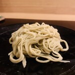 鴨蕎麦 尖 - ⑧【〆】
つくね入り鴨汁そば2種（福島会津：更科？）