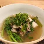 鴨蕎麦 尖 - ⑤【強肴：炊合せ】
月（の輪熊）鍋