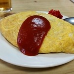 兼山 - オムライス５５０円≪2015年2月≫（固焼き玉子に包まれたオムライス！この昔ながらのオールドタイプがいい^^）