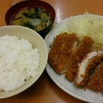 とんかつ駿河 - ロースカツ定食750円