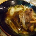 手造りうどん 楽々 - 鴨汁のつけだれ