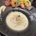 鯛担麺専門店 恋し鯛 - 春香るほたてトリフ(4月限定)