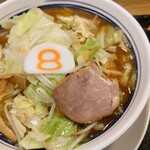 8番らーめん - 料理写真:8番セット 味噌(1023円)、野菜増し(+242円)。