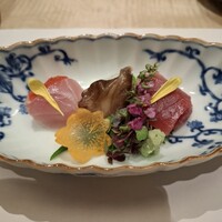 個室会席 北大路 - 御造り（鮪・金目鯛・鳥貝）