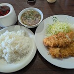洋食 ひらおか  - ササミフライ定食　ご飯大盛り