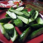 チンギス・ハン - 野菜２品目は内モンゴル風のきゅうりサラダ、胡瓜の食べれない私はこそーっとスルーです。
