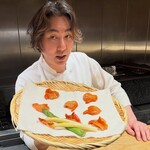 緒乃 - 赤貝(香川)  アスパラ(徳島)  ホワイトアスパラ(徳島)