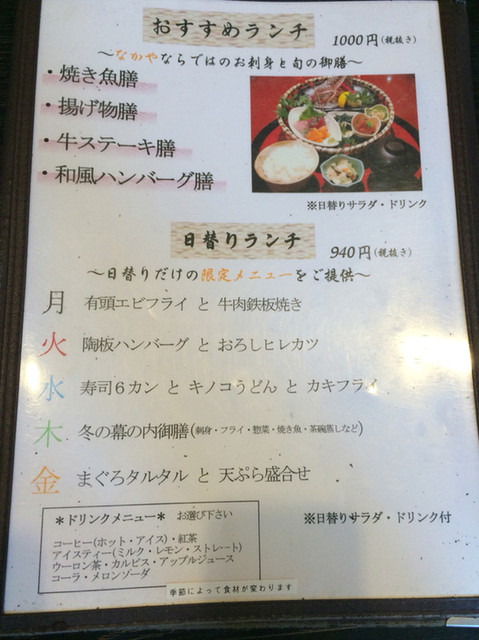 メニュー写真 味処 なかや 木崎 寿司 食べログ