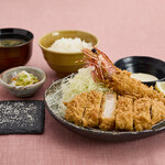 かつアンドかつ - 天然有頭海老フライとヒレかつ膳
