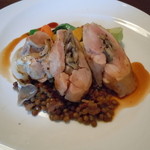 ラ・キュイジーヌ・ド　ウオタマ - 高原但馬どりのガランティーヌ・レンズ豆添え♪③2015年1月中旬♪