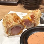 天ぷらと日本酒 明日源 - ちくわシャウエッセン天