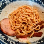 麺坊 ひかり - ディップ用生卵　蜜月ぬ雫　100円
を投入して混ぜ混ぜして食べてみると

当然だけど生卵の円やかさが足されて
また違ったマイルドな美味しさにはなる♪