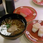 Hamazushi - 鴨そばとお寿司