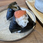 みのりカフェ 季楽 - 料理写真:選べるおにぎり2種類は、辛口明太子と辛子高菜