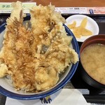 天丼てんや - 料理写真:海老と4種の北海道産天丼にクーポンでいかのせ
