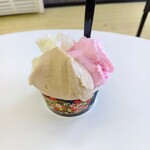 やんばるジェラート - 春待ち桜、黒糖ミルク、塩ミルク
