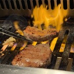 すすきの焼肉きらく - スーパーネギタン塩と上タン塩