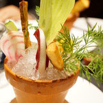 レストラン バカール - バーニャカウダの植木鉢