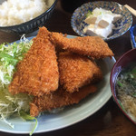 アジフライ定食