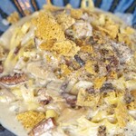 チライ - 江丹別の青いチーズパスタ大盛り（1,800円＋200円）。