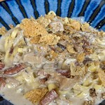 チライ - 江丹別の青いチーズパスタ大盛り（1,800円＋200円）。