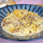 チライ - 江丹別の青いチーズパスタ大盛り（1,800円＋200円）。