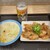 松屋 - 料理写真:鶏のバター醤油炒め＆サラダ＆生ジョッキ缶