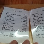 伯蕎庵 しばた - 2015年2月　メニュー3