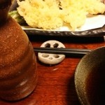 六兵衛 - 牡蠣天ぷら。きす天ぷら