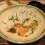 神保町 傳 - 27年2月　シラス御飯　菜の花