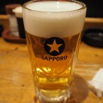 立呑・ホルモン串　千日前えん - 生ビール