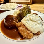 GRILL 爛漫 - 料理写真:スペシャルコンビ  ハンバーグと名物のチキン南蛮のコンビ