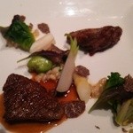 代官山ASO チェレステ - ビュルゴー家のシャラン鴨
      胸肉のローストともも肉の炭火焼き初春仕立てで