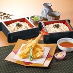大海老天ざるうどん　二段