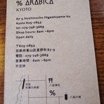 カフェ ヒラナガ - % ARABICA Kyoto