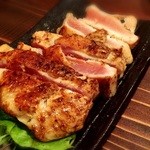 炭火焼専門食処 白銀屋 - 大山鶏香味刺身ステーキ 780円