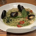 ペッシェドーロ 新宿店 - 小海老とムール貝のジェノベーゼ