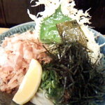 どとう ぜにや  - ぜにや天ぶっかけ　プラスちくわ天