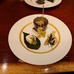 手酌割烹 てら田 - ◯前菜

メニューは既に

●とらふぐ鍋のコース　11,550円

●飲み放題プラン　100分　2,200円

●飲み放題にワイン、日本酒を追加　＋330円

合計　14,080円　が予約されていた