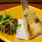 千松しま - ハゼの天麩羅、牡蠣の燻製（2015/01）