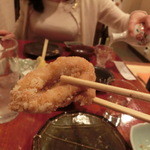 千代の追風 - ふぐ唐揚げアップ