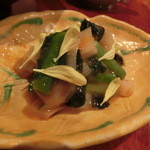 千代の追風 - 帆立　いか　菜の花のぬた６８０円