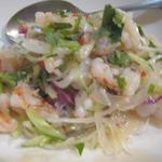 ブズントウッ、チンサッ（エビとタマネギの和え物）　￥950
