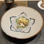 あま木 - 篠島釣りあみふぐ、身と、　真ん中にあるのがみかわ