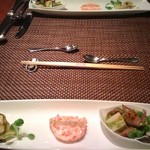 響ブッフ - 前菜３種盛り合わせ。＾p＾