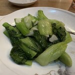 民福北京烤鴨店 - チンゲンサイの炒め物。さすが本場の火加減、味加減！